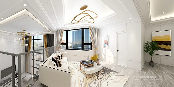 WPC Wall Panel Villa Case Study in Hangzhou | Modern Living Room in Hangzhou, China - photo 7