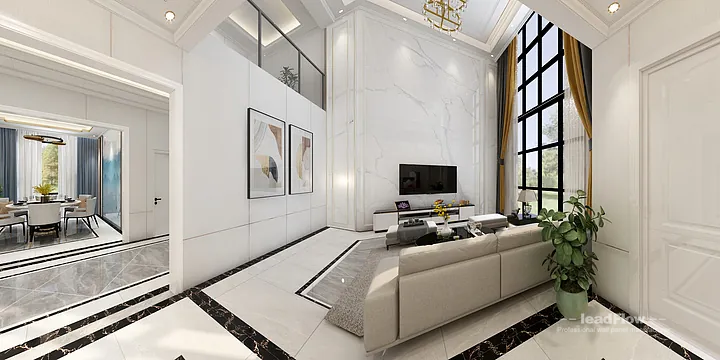 WPC Wall Panel Villa Case Study in Hangzhou | Modern Living Room in Hangzhou, China - photo 9