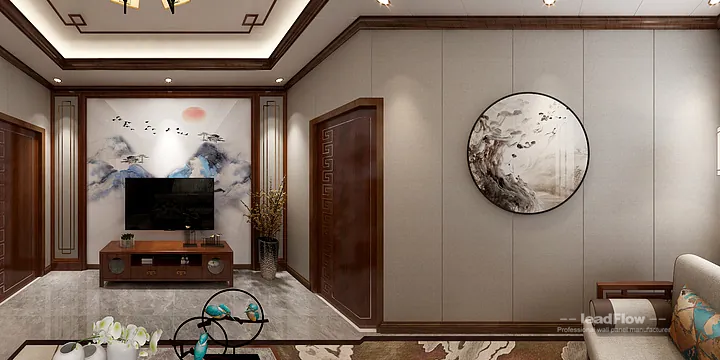 WPC Wall Panel Project: Hangzhou Apartment with Living Room in Hangzhou, China - photo 1