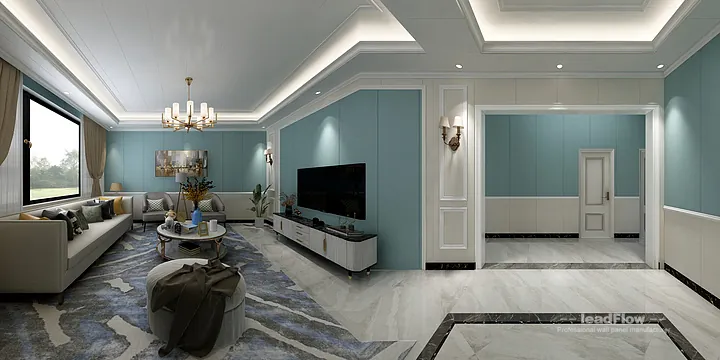Hangzhou Apartment Wall Panel Design | WPC Wall Cladding Elegant Interior in Hangzhou, China - photo 1