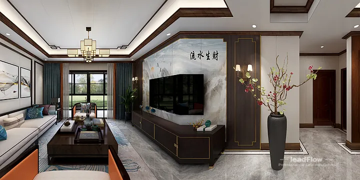 Hangzhou Apartment Renovation with WPC Wall Panel | Living-Dining Room Idea in Hangzhou, China
