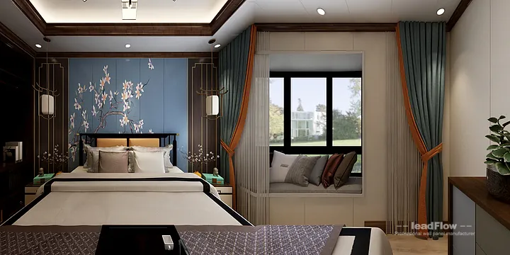 Hangzhou Apartment Renovation with WPC Wall Panel | Living-Dining Room Idea in Hangzhou, China - photo 3