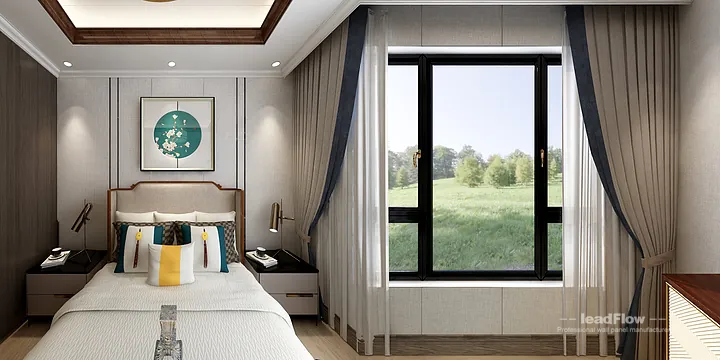 Hangzhou Apartment Renovation with WPC Wall Panel | Living-Dining Room Idea in Hangzhou, China - photo 4