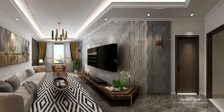 Contemporary WPC Interior Panel Project: Hangzhou Apartment Interior in Hangzhou, China - photo 3