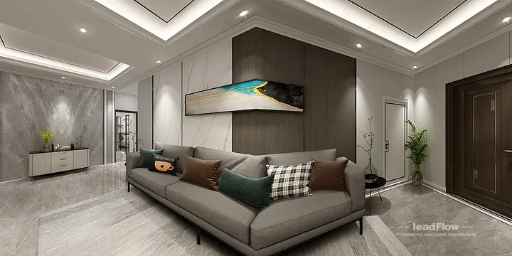 Stylish Apartment Interior in Hangzhou using WPC Wall Panel in Hangzhou, China
