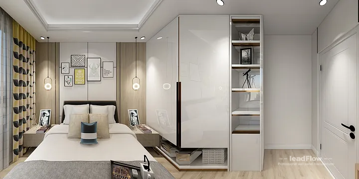 Hangzhou Apartment with WPC Interior Panel &mdash; bedroom4 Feature in Hangzhou, China