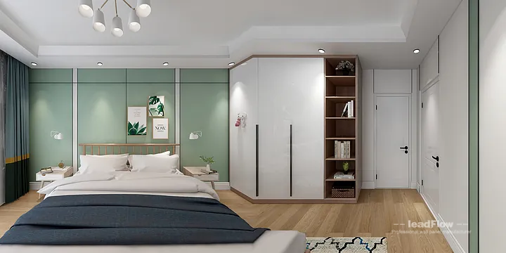Hangzhou Apartment with WPC Interior Panel &mdash; bedroom4 Feature in Hangzhou, China - photo 1
