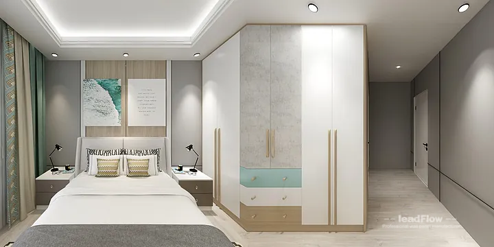 Hangzhou Apartment with WPC Interior Panel &mdash; bedroom4 Feature in Hangzhou, China - photo 4