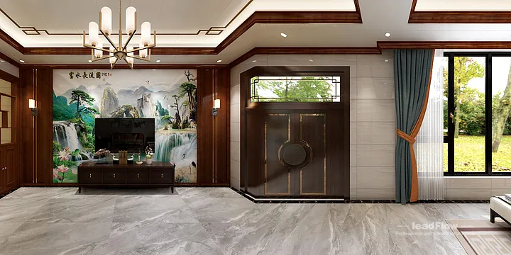 WPC Cladding Design for Hangzhou Apartment &mdash; Living Room Focus in Hangzhou, China - photo 3