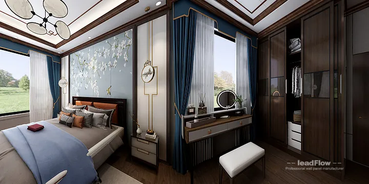 Hangzhou Apartment with WPC Interior Panel &mdash; Living Room Feature in Hangzhou, China - photo 1