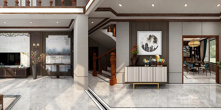 Hangzhou Apartment with WPC Interior Panel &mdash; Living Room Feature in Hangzhou, China - photo 16