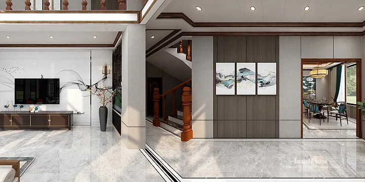 Hangzhou Apartment with WPC Interior Panel &mdash; Living Room Feature in Hangzhou, China - photo 18