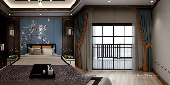 Hangzhou Apartment with WPC Interior Panel &mdash; Living Room Feature in Hangzhou, China - photo 2