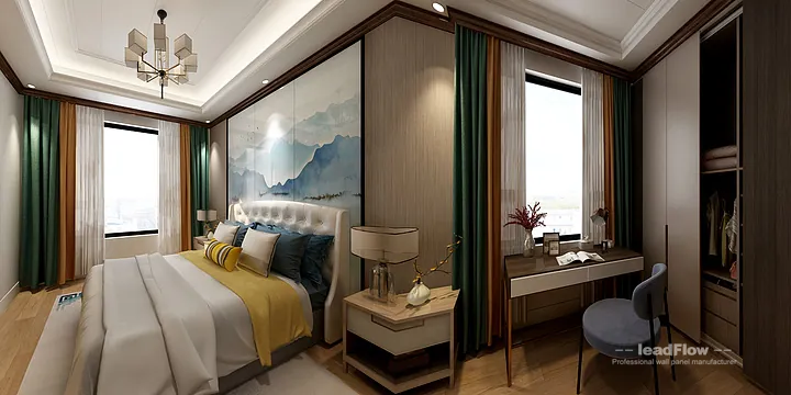 Hangzhou Apartment with WPC Interior Panel &mdash; Living Room Feature in Hangzhou, China - photo 3