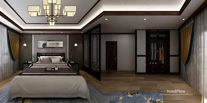 Hangzhou Apartment with WPC Interior Panel &mdash; Living Room Feature in Hangzhou, China - photo 5