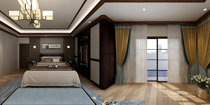 Hangzhou Apartment with WPC Interior Panel &mdash; Living Room Feature in Hangzhou, China - photo 9