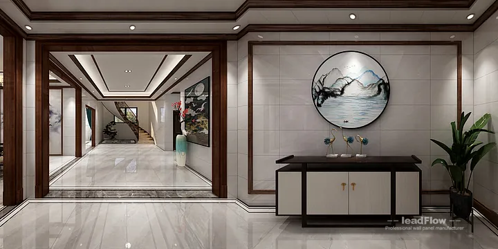 Explore WPC Interior Panel in This Hangzhou Villa &mdash; New Chinese Oriental Style in Hangzhou, China