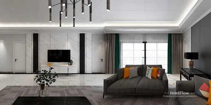 Modern WPC Wall Cladding Project: Nanchang Apartment Interior in Donghu District, Nanchang, China - photo 1