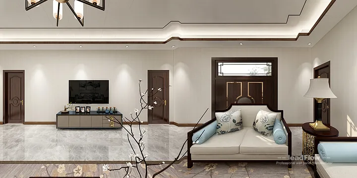 Modern WPC Wall Cladding Project: Nanchang Apartment Interior in Donghu District, Nanchang, China - photo 10