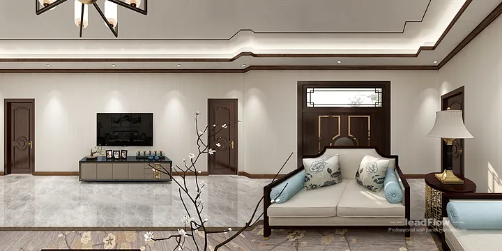 Modern WPC Wall Cladding Project: Nanchang Apartment Interior in Donghu District, Nanchang, China - photo 8
