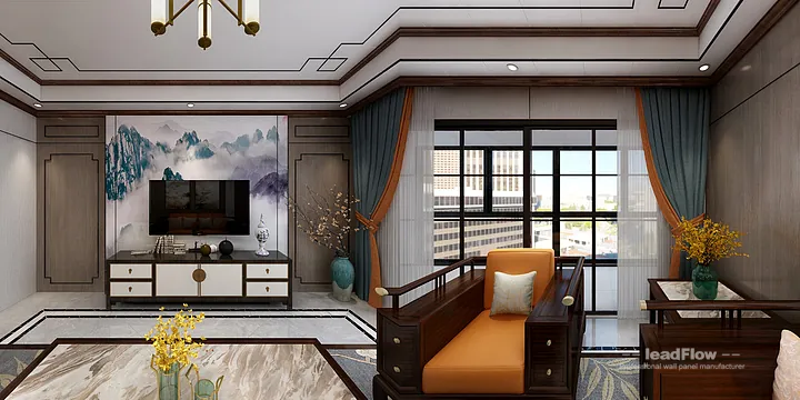 Elegant WPC Wall Cladding Project: Hangzhou Apartment Interior in Hangzhou, China