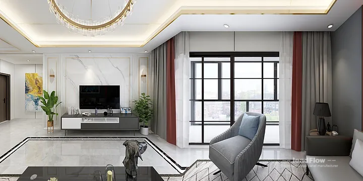 Hangzhou Apartment with WPC Wall Cladding &mdash; Living-Dining Room Feature in Hangzhou, China - photo 7