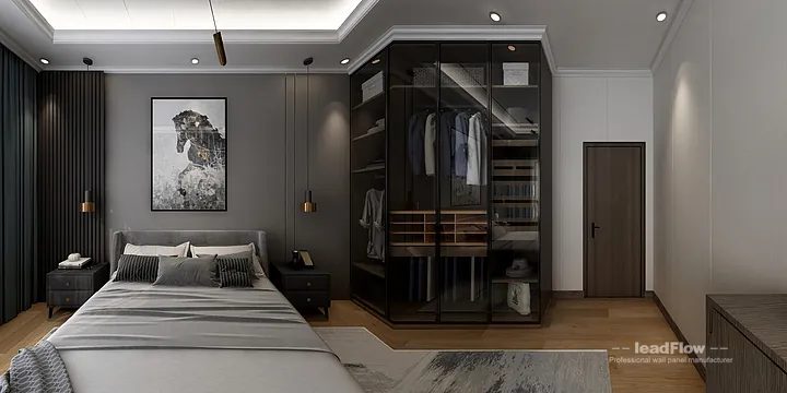 WPC Interior Panel Design for Hangzhou Apartment &mdash; Master Bedroom Focus in Hangzhou, China - photo 1
