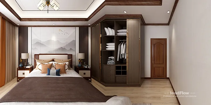 WPC Interior Panel Design for Hangzhou Apartment &mdash; Master Bedroom Focus in Hangzhou, China - photo 13