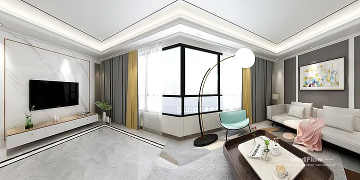 Hangzhou Apartment Interior with WPC Interior Panel &mdash; Wood Grain Accent in Hangzhou, China