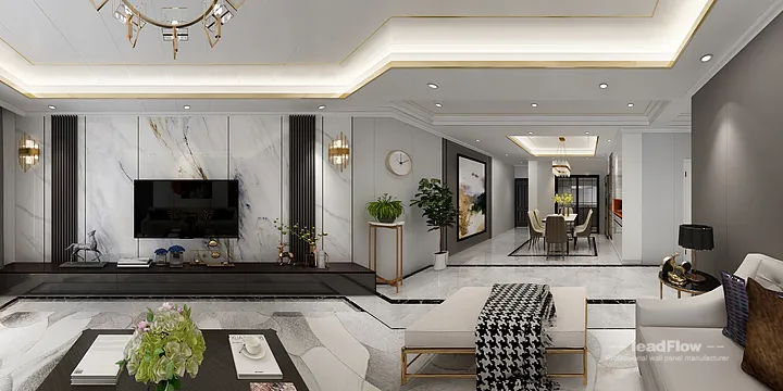 Hangzhou Apartment Wall Panel Design | WPC Interior Panel Premium Interior in Hangzhou, China - photo 4