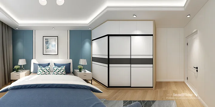 WPC Wall Panel Villa Case Study in Hangzhou | Modern Master Bedroom in Hangzhou, China - photo 1
