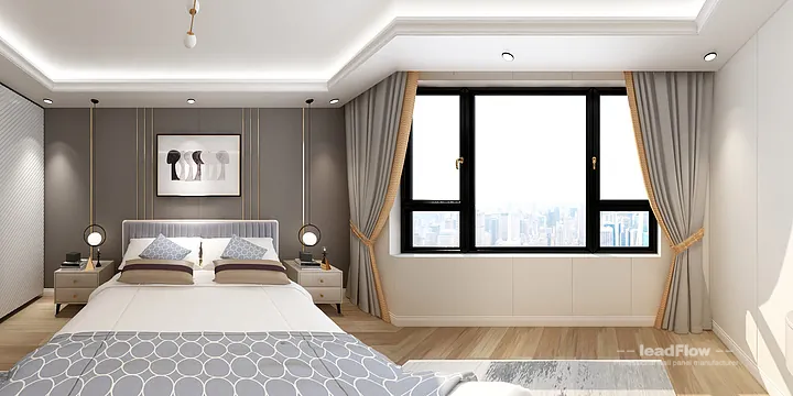 WPC Wall Panel Villa Case Study in Hangzhou | Modern Master Bedroom in Hangzhou, China - photo 2