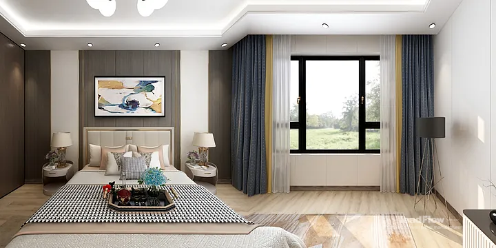 WPC Wall Panel Villa Case Study in Hangzhou | Modern Master Bedroom in Hangzhou, China - photo 6