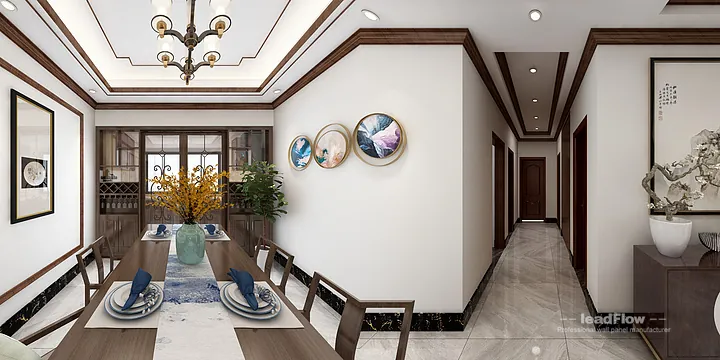 Hangzhou Apartment with WPC Interior Panel &mdash; New Chinese Oriental Feature in Hangzhou, China - photo 2