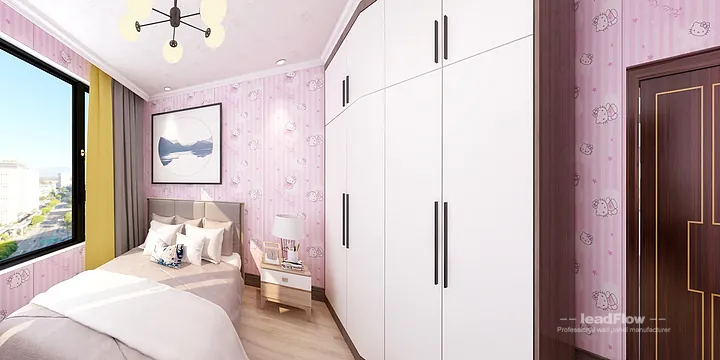WPC Wall Panel Project: Hangzhou Apartment with guest bedroom in Hangzhou, China - photo 3
