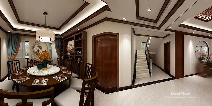 New Chinese Oriental Apartment in Hangzhou Featuring WPC Interior Panel in Hangzhou, China - photo 12