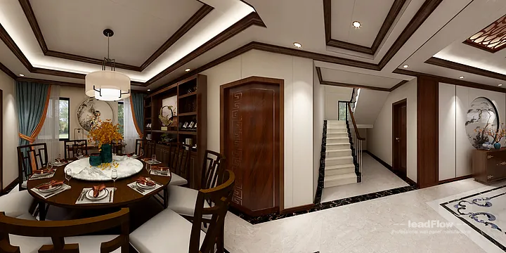 New Chinese Oriental Apartment in Hangzhou Featuring WPC Interior Panel in Hangzhou, China - photo 17