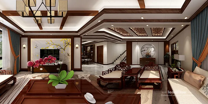 New Chinese Oriental Apartment in Hangzhou Featuring WPC Interior Panel in Hangzhou, China - photo 19