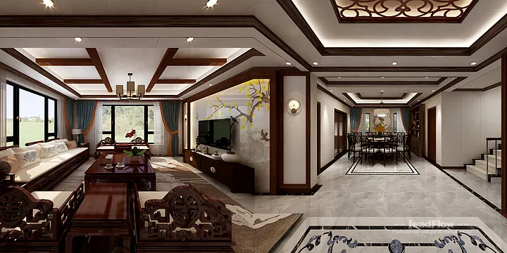 New Chinese Oriental Apartment in Hangzhou Featuring WPC Interior Panel in Hangzhou, China - photo 20