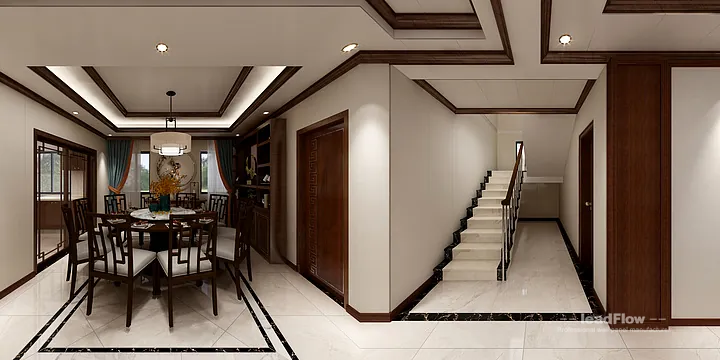 New Chinese Oriental Apartment in Hangzhou Featuring WPC Interior Panel in Hangzhou, China - photo 22