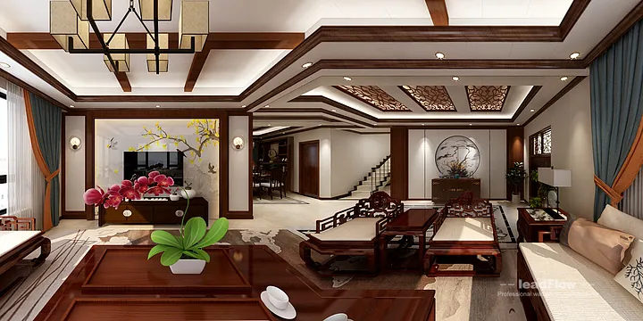 New Chinese Oriental Apartment in Hangzhou Featuring WPC Interior Panel in Hangzhou, China - photo 27
