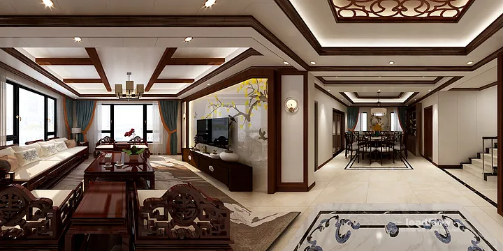 New Chinese Oriental Apartment in Hangzhou Featuring WPC Interior Panel in Hangzhou, China - photo 29
