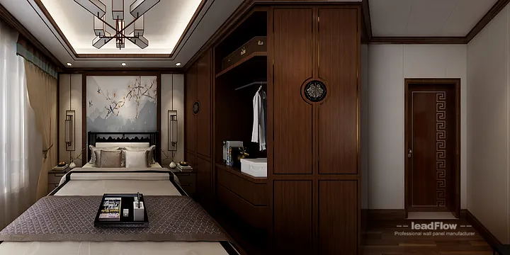 New Chinese Oriental Apartment in Hangzhou Featuring WPC Interior Panel in Hangzhou, China - photo 5