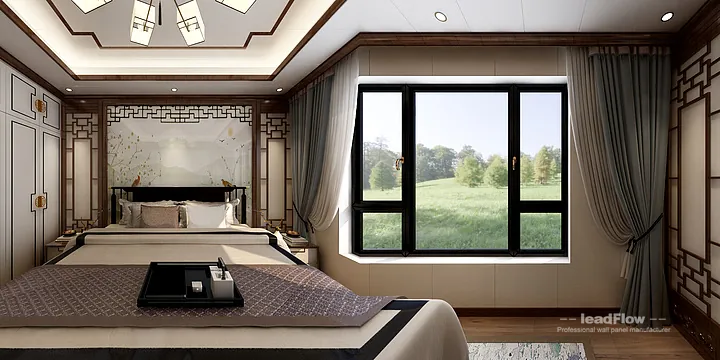 New Chinese Oriental Apartment in Hangzhou Featuring WPC Interior Panel in Hangzhou, China - photo 7