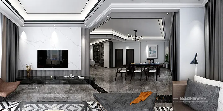 WPC Wall Cladding Apartment Inspiration in Hangzhou &mdash; Elegant Design in Hangzhou, China - photo 2