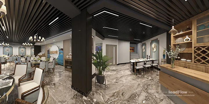 WPC Wall Panel Ideas for Hangzhou Hotel | Lobby Design in Hangzhou, China - photo 1