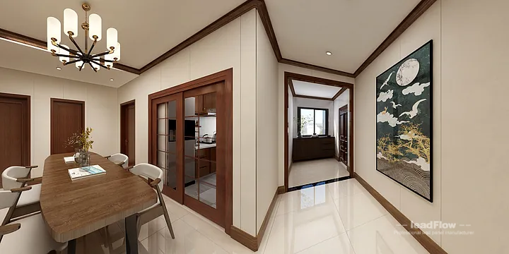 WPC Wall Panel Project: Hangzhou Apartment with Living-Dining Room in Hangzhou, China - photo 8