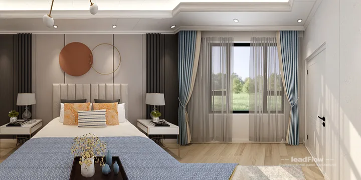 WPC Wall Panel Apartment Case Study in Hangzhou | Modern Master Bedroom in Hangzhou, China - photo 10