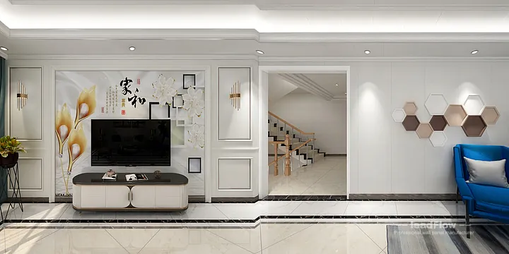 WPC Wall Panel Apartment Case Study in Hangzhou | Modern Master Bedroom in Hangzhou, China - photo 11