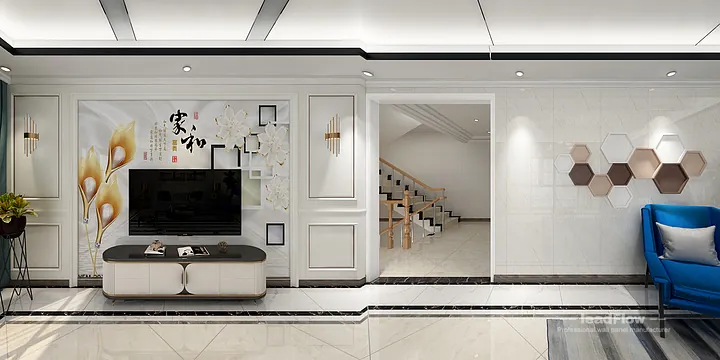 WPC Wall Panel Apartment Case Study in Hangzhou | Modern Master Bedroom in Hangzhou, China - photo 6